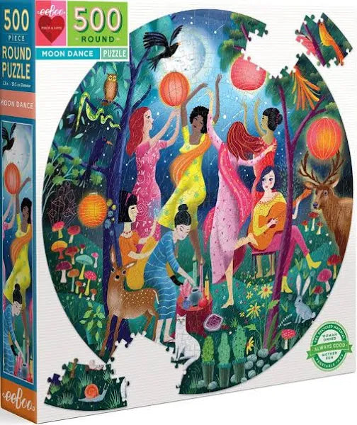 Eeboo: Moon Dance 500pc Round Puzzle