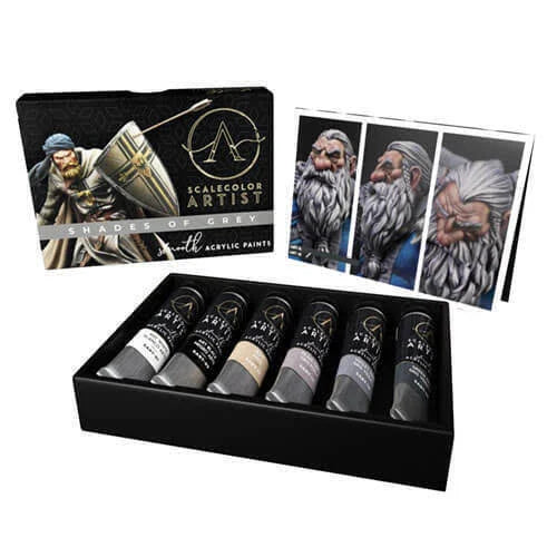 Scale 75 Artist Shades of Grey Paint Set