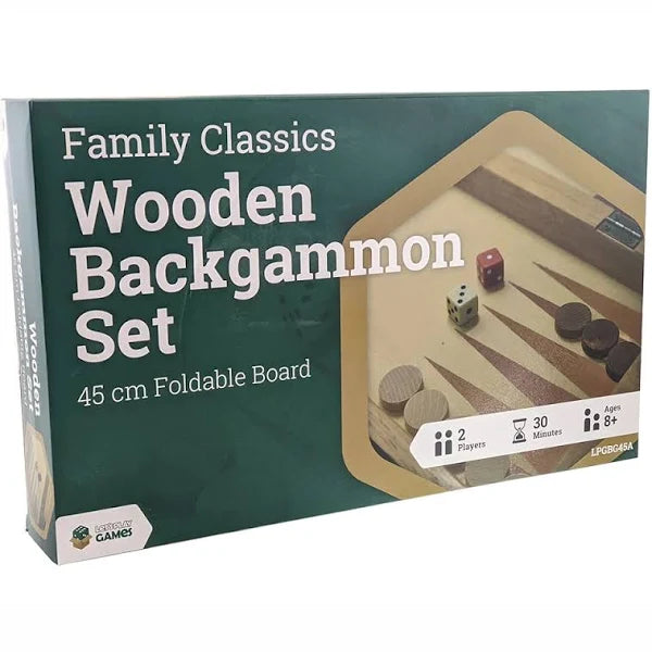 Family Classics: Wooden Backgammon Set 45cm