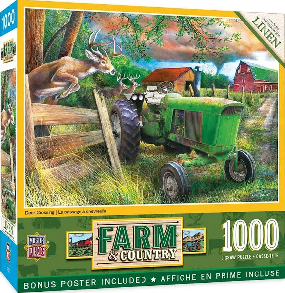 Masterpieces: Farm & Country Deer Crossing 1000pc