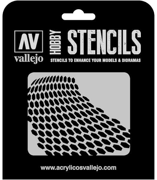 Vallejo: Stencil - Distorted Honeycomb