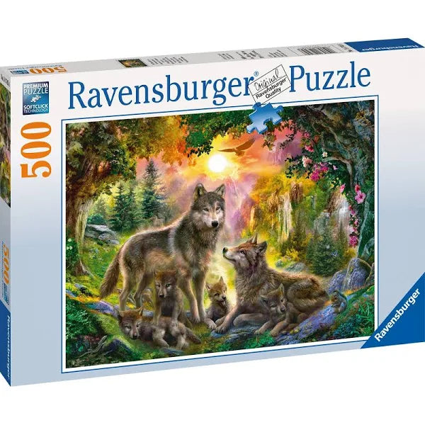 Ravensburger: Wolf Family in Sunshine 500pc