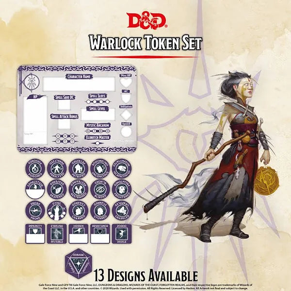 Dungeons & Dragons 5th Edition: Class Token Set - Warlock