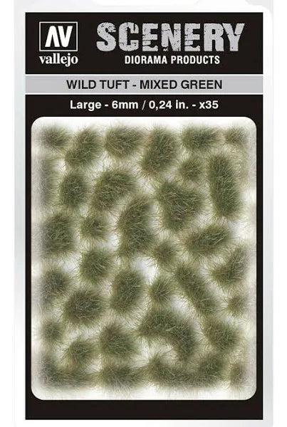 Vallejo: Scenery Tufts Wild Tuft Mixed Green 6mm