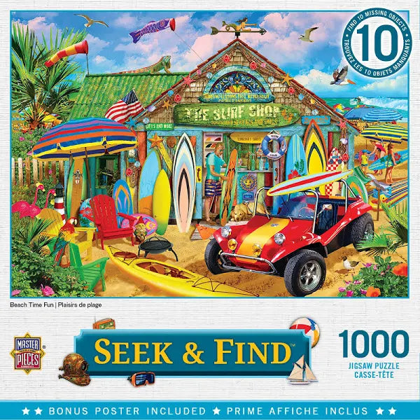Masterpieces: Seek & Find Beach Time Fun 1000pc