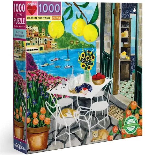 Eeboo: Cats in Positano 1000pc