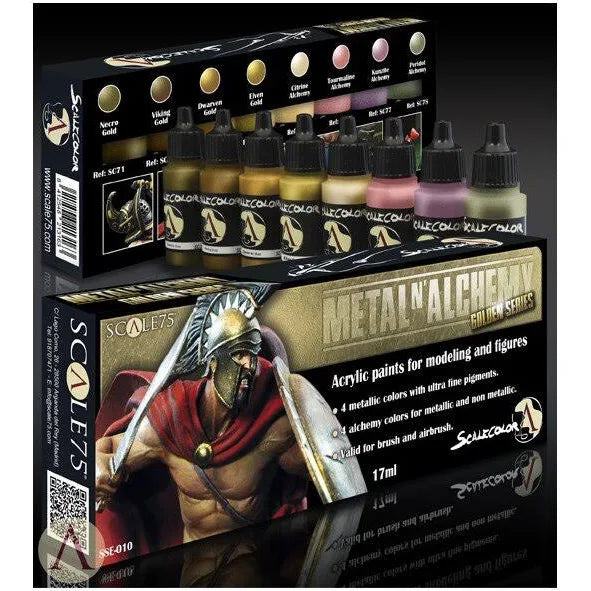 Scale 75 Scalecolor Metal n' Alchemy Golden Paint Set
