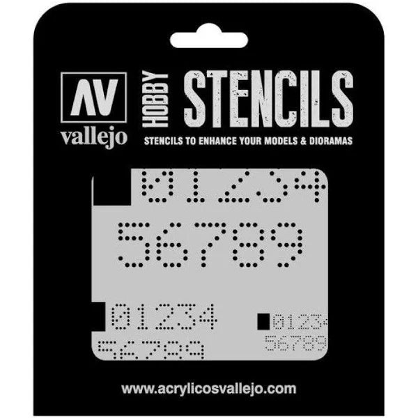 Vallejo: Stencil - Digital Numbers