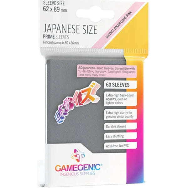 Gamegenic: Prime Card Sleeves Japanese Size - Dark Grey