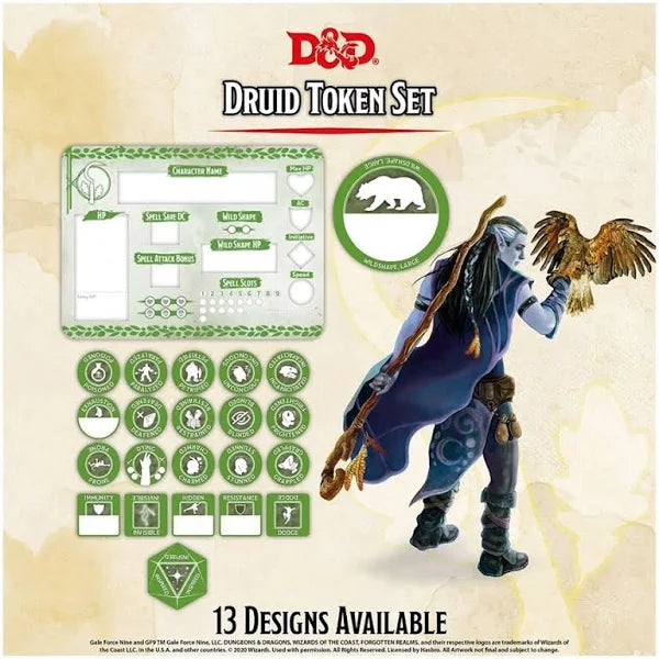 Dungeons & Dragons 5th Edition: Class Token Set - Druid