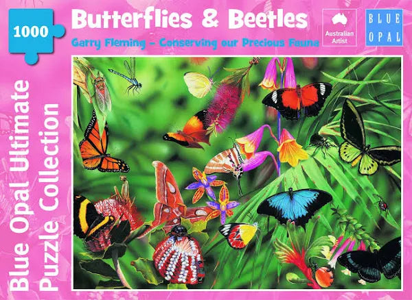 Blue Opal: Butterflies & Beetles 1000pc