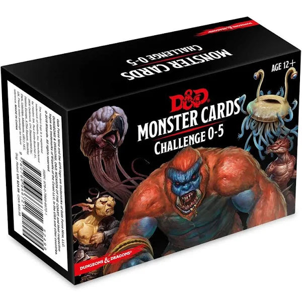 Dungeons & Dragons 5th Edition: Spellbook Cards Monster Challenge Deck 0-5