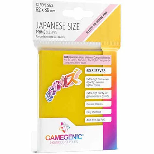 Gamegenic: Prime Card Sleeves Japanese Size - Yellow