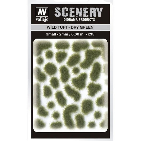 Vallejo: Scenery Tufts Wild Tuft Dry Green 2mm