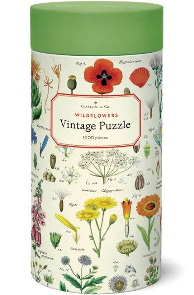 Cavallini Vintage Puzzle: Wildflowers 1000pc