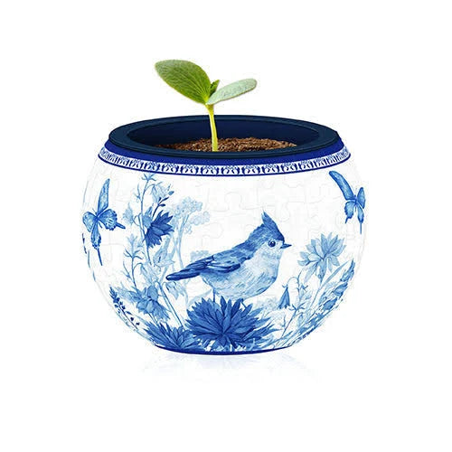 3D Flowerpot: Oriental Birds