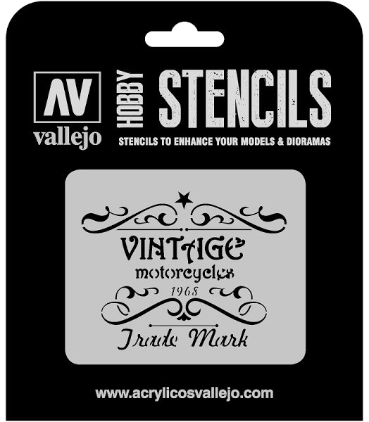 Vallejo: Stencil - Vintage Motorcycles Signs