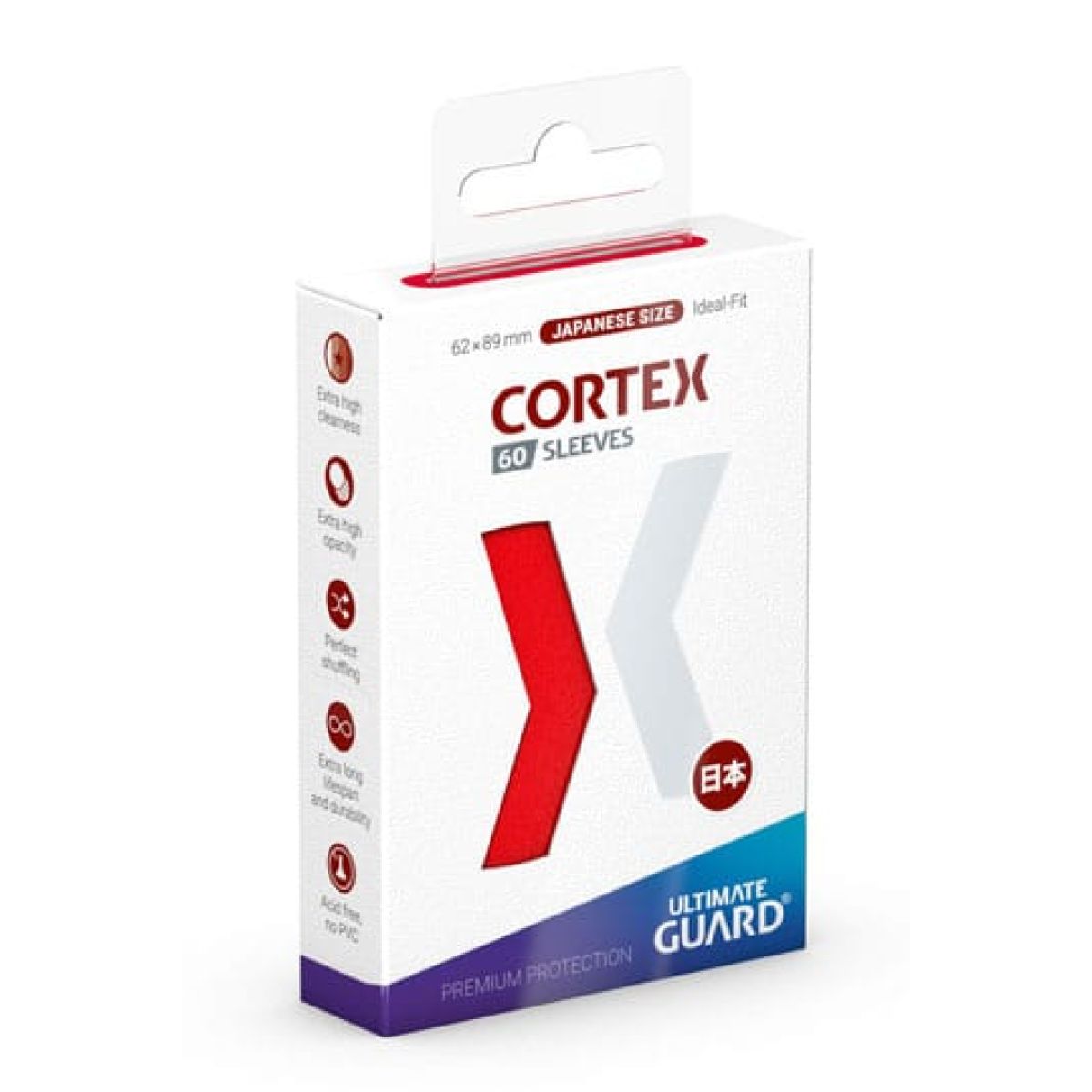 Ultimate Guard: Cortex Sleeves Japanese Size (60) - Red