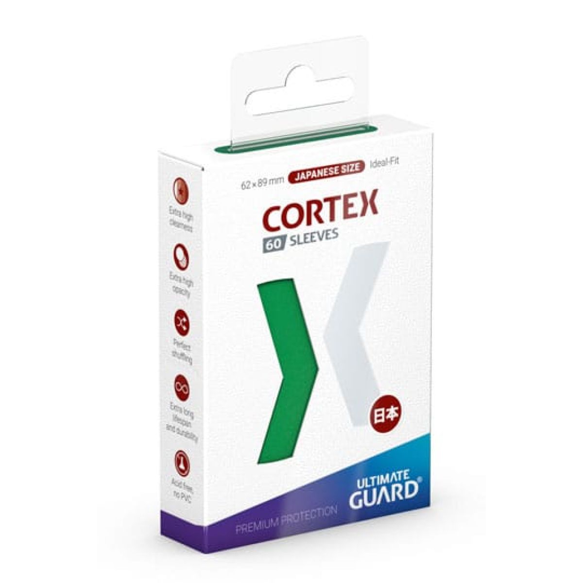 Ultimate Guard: Cortex Sleeves Japanese Size (60) - Green