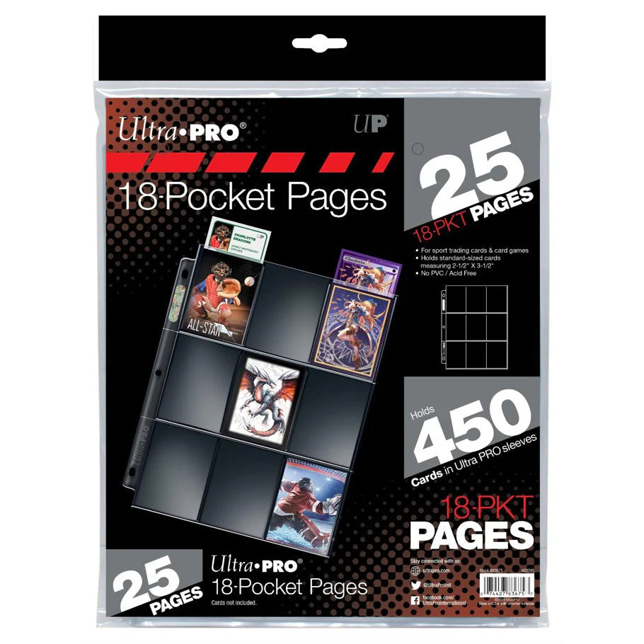 Ultra Pro: 18 Pocket Pages 25pk