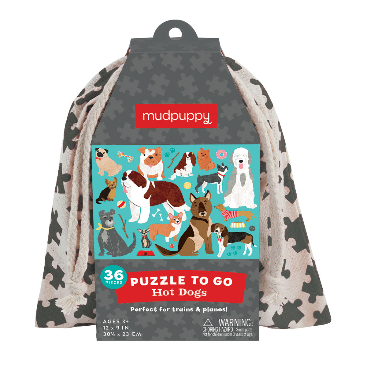 Mudpuppy Jigsaw To Go: 36 pc Hot Dogs