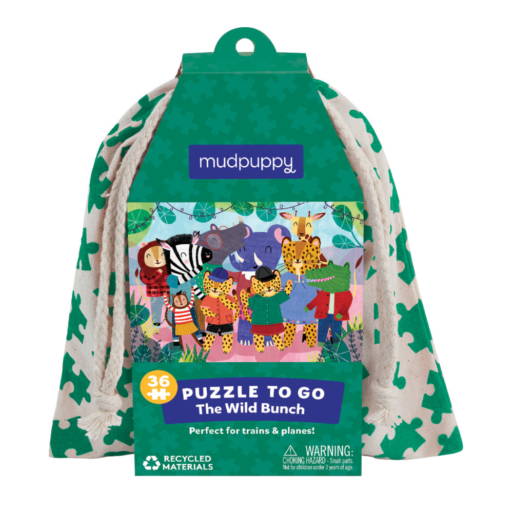 Mudpuppy Jigsaw To Go: 36 pc The Wild Bunch