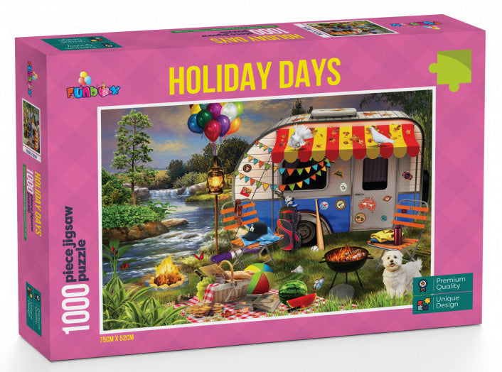 Funbox Jigsaw: Holiday Days Caravanning 1000pc