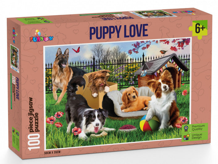 Funbox Jigsaw: Puppy Love Puzzle 100pc